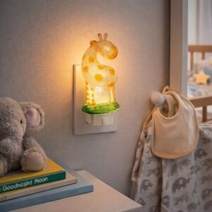 Ganz Midwest CBK Giraffe Bubbled Glass Night Light Plug In Nursery Kids  NEW